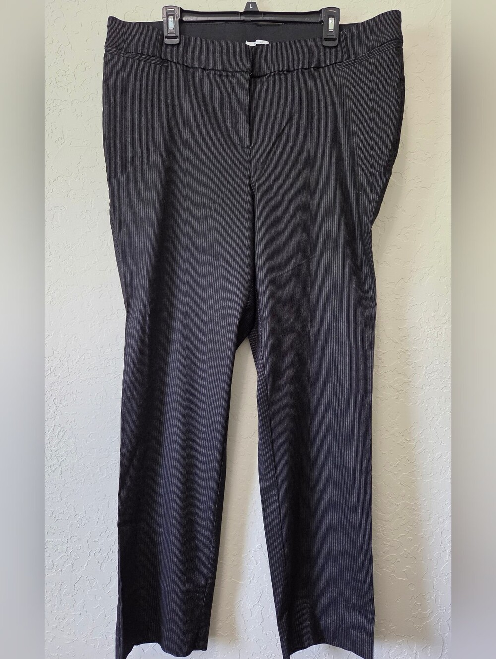 Lane Bryant The Allie Black Pinstripe Straight Leg Dress Pants Size 20 Career